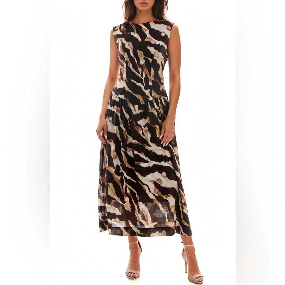 Socialite Drop Waist Midi Dress new‎ with tags